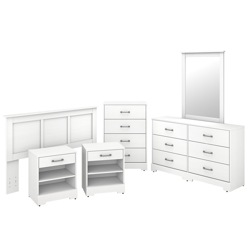 Kathy Ireland Home by Bush Furniture River Brook 4 Piece Bedroom Set